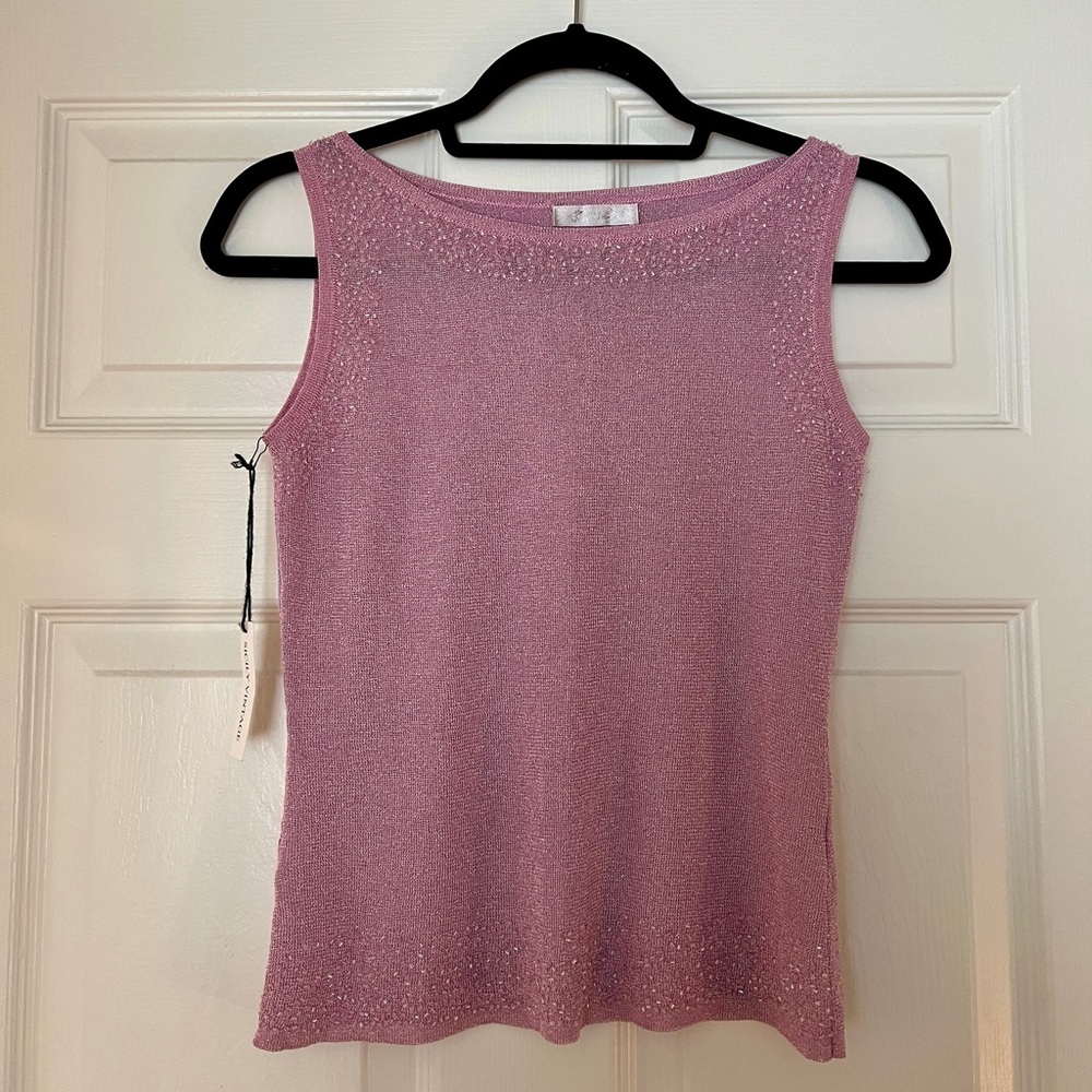 Vintage shimmer beaded top